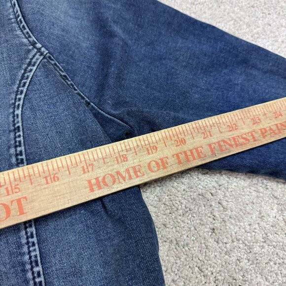 Torrid Jacket Women’s Blue Denim Long Sleeve Full Zip Size 0 - Picture 4 of 11
